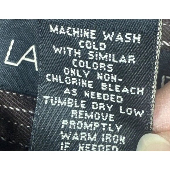 Lane Bryant Women’s Brown Striped Wide Leg Capri Crop Pants Sz 16 - Picture 6 of 12